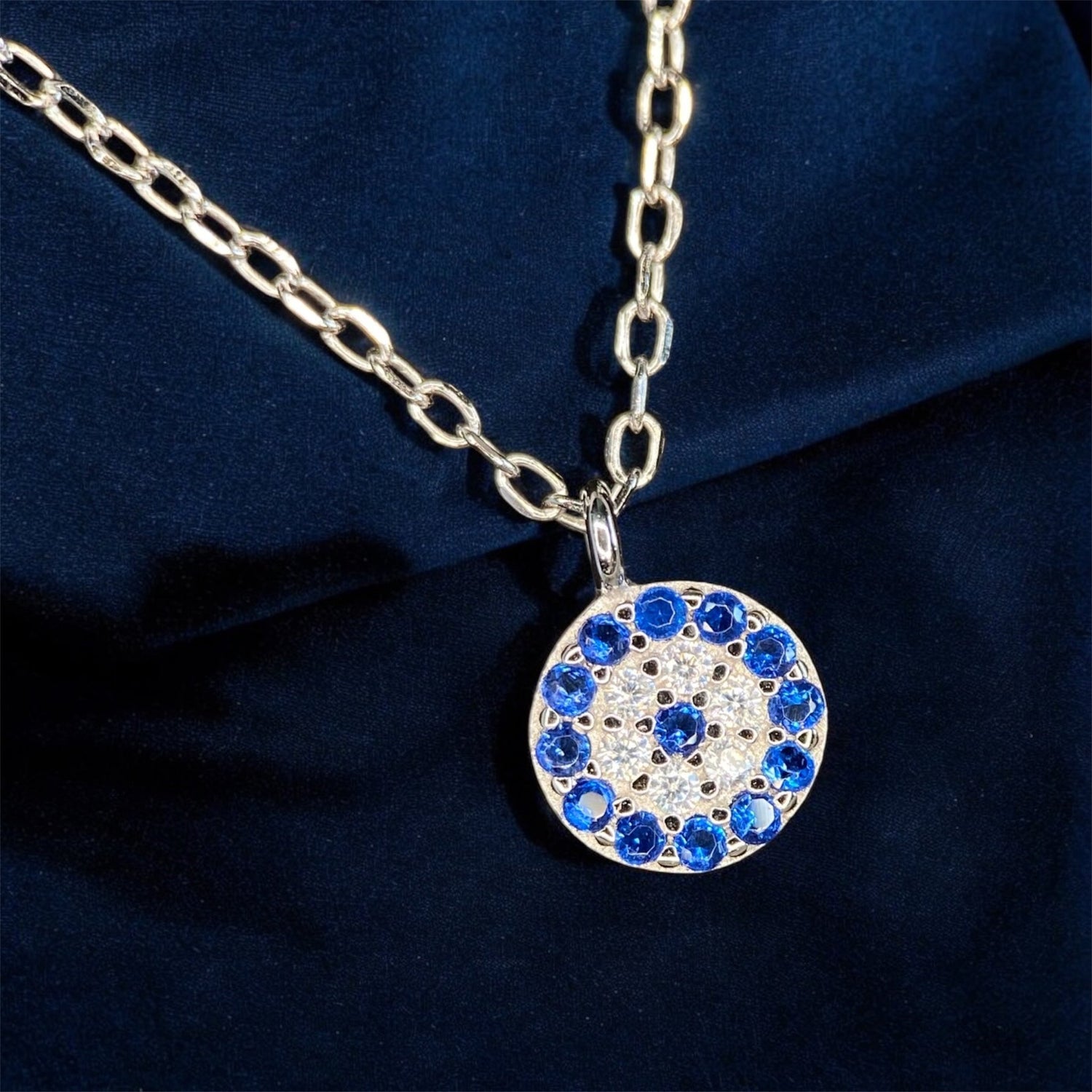 Evil Eye Necklace - Zircon & Sterling SilverGREEK LORDE