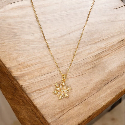 Zirconium Snowflake Necklace