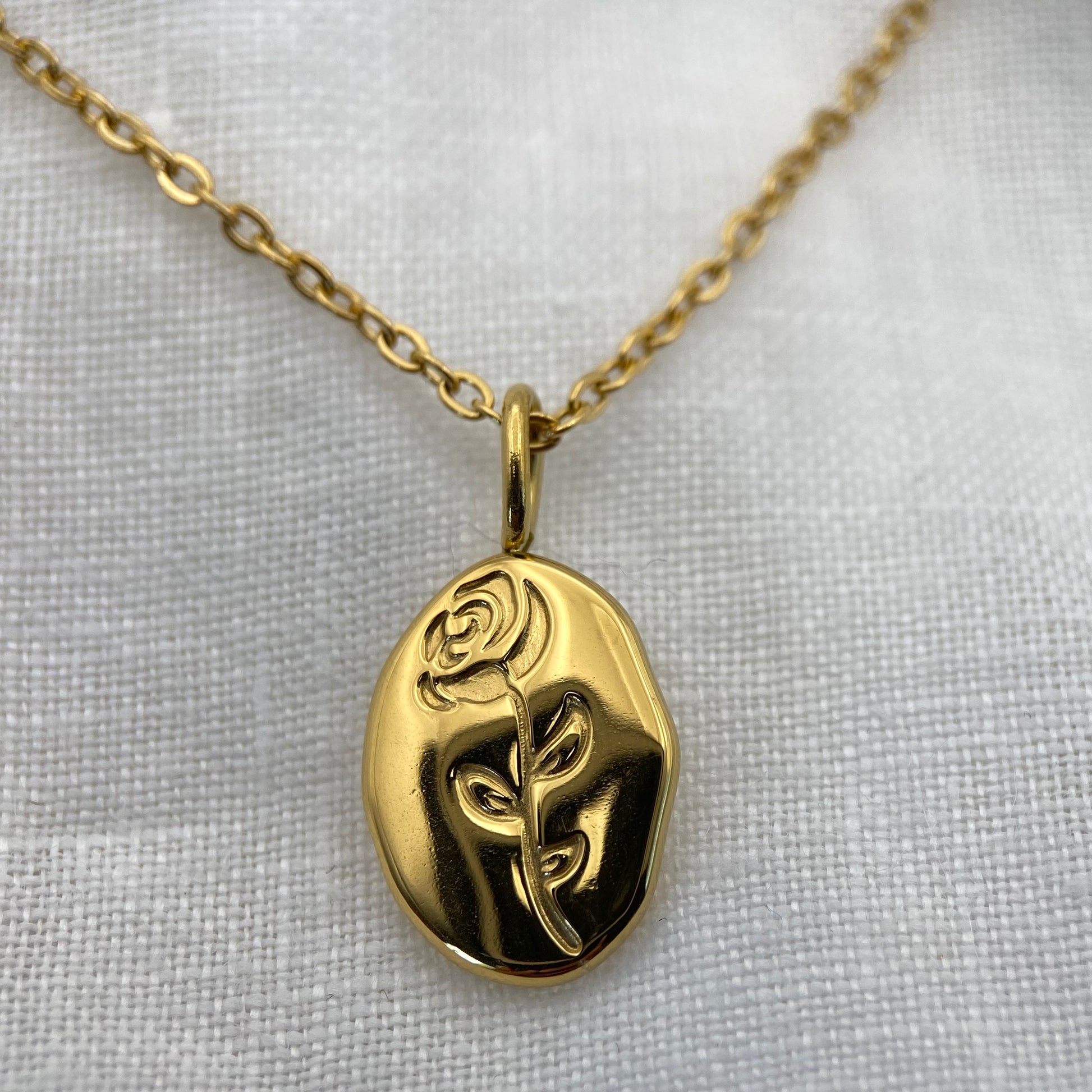 Gold Plated Elegance Flower Necklace