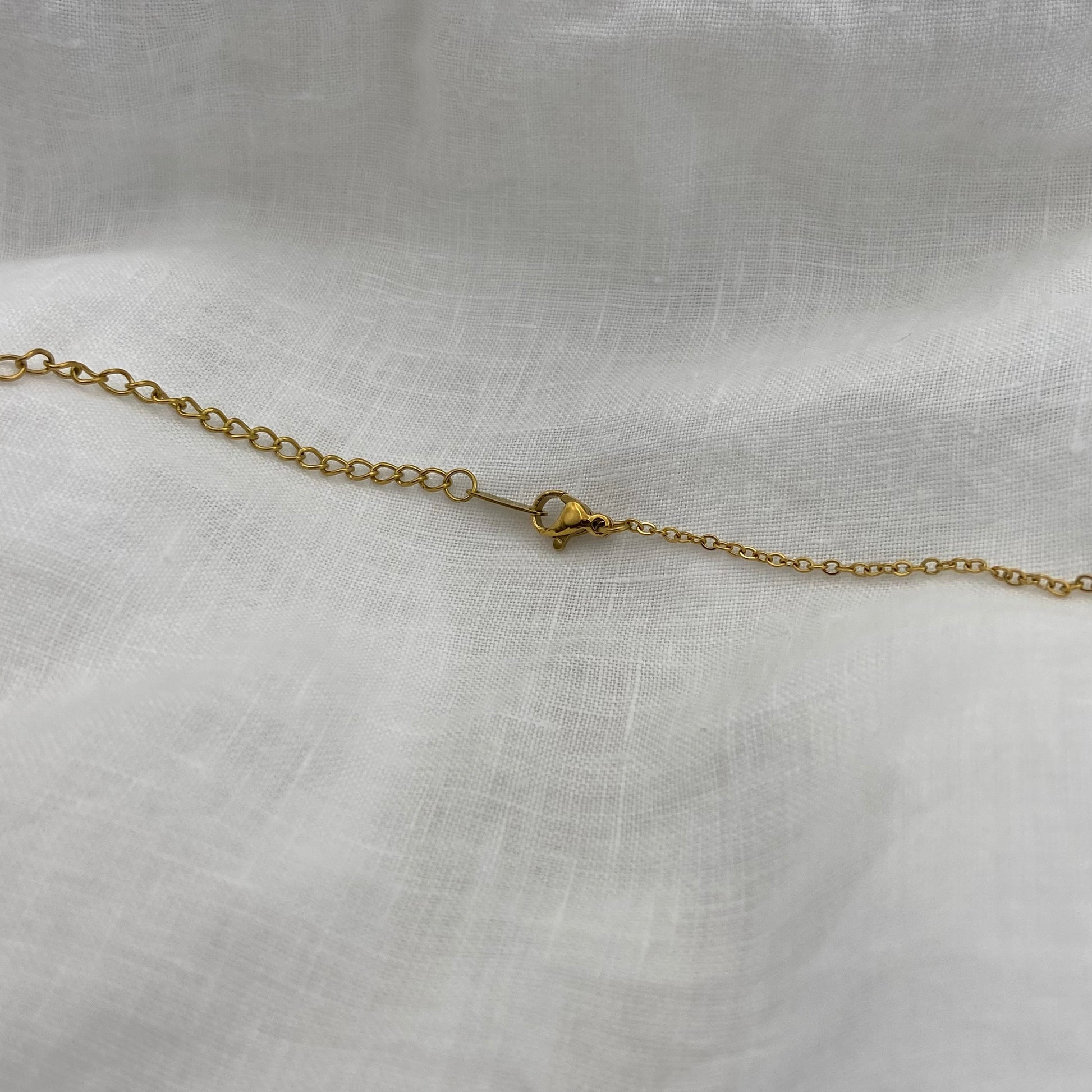 Gold Plated French Style Natural Stone Necklace