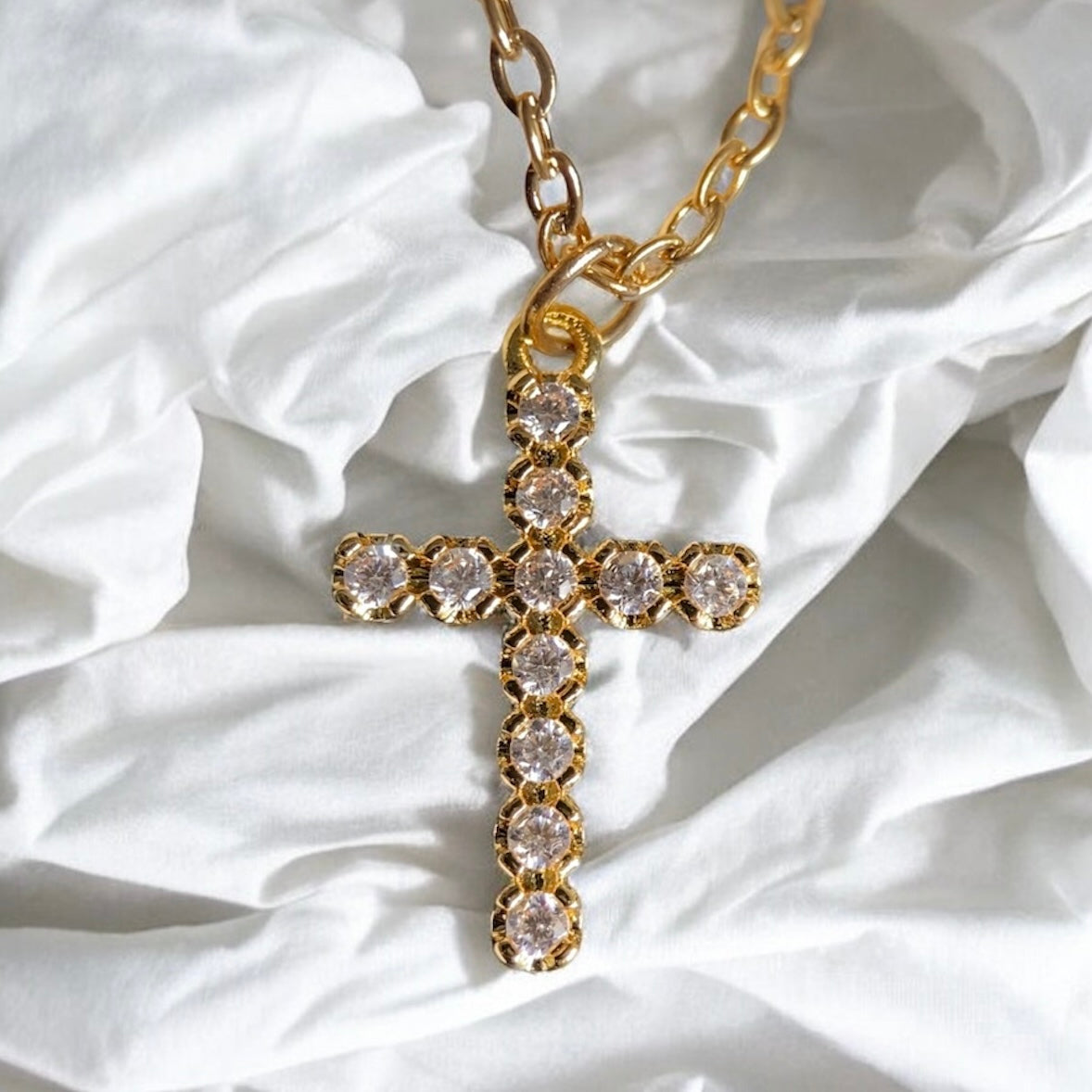 Zircon Cross Necklace