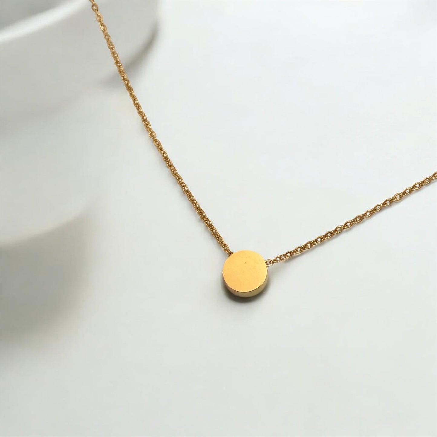 Minimal Classic Style Gold Plated Stainless Steel Necklace