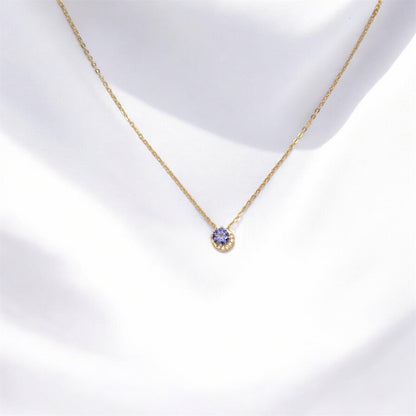 Blue Zircon Necklace