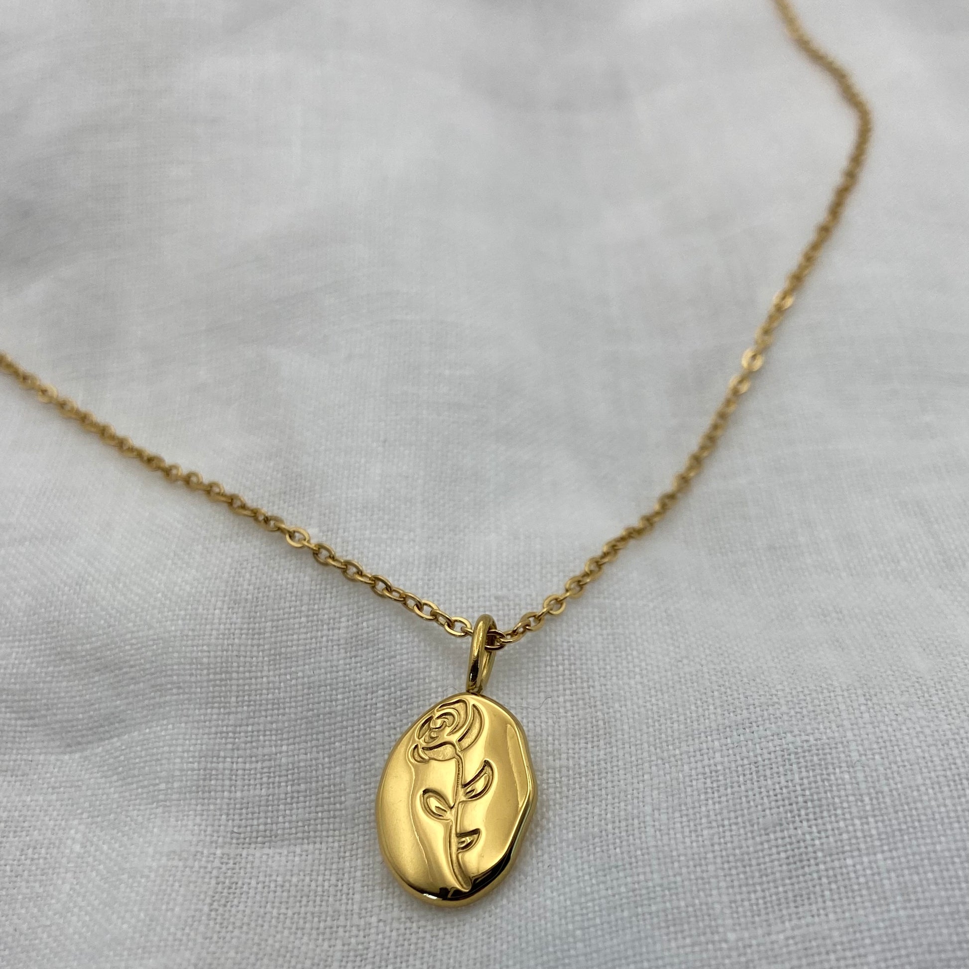 Gold Plated Elegance Flower Necklace