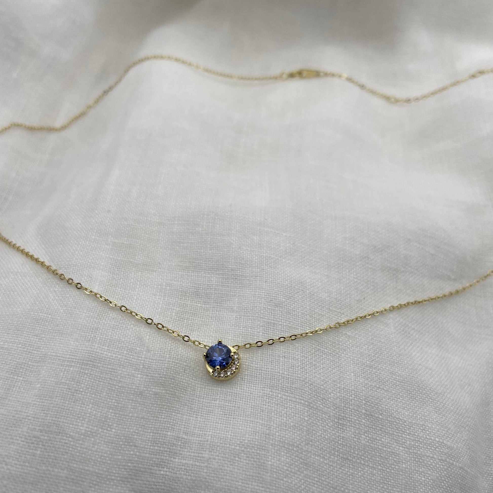 Blue Zircon Necklace