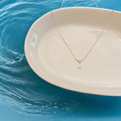 Water Droplet Zircon Necklace