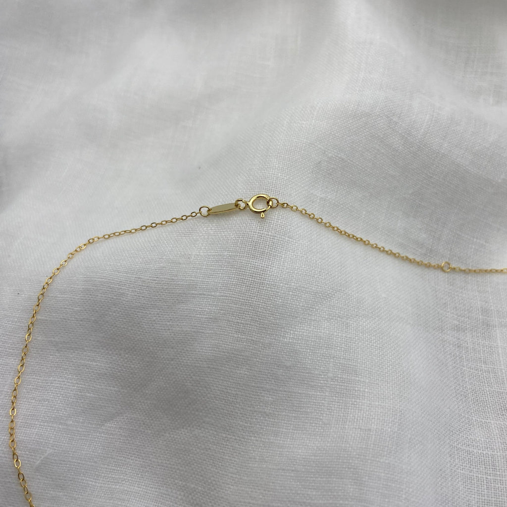 Mini Green Heart with Zircon Sterling Silver Necklace