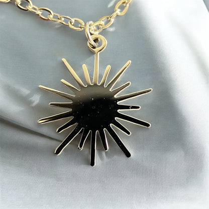 Sun Gold Plated Stainless Steel Minimal Necklace