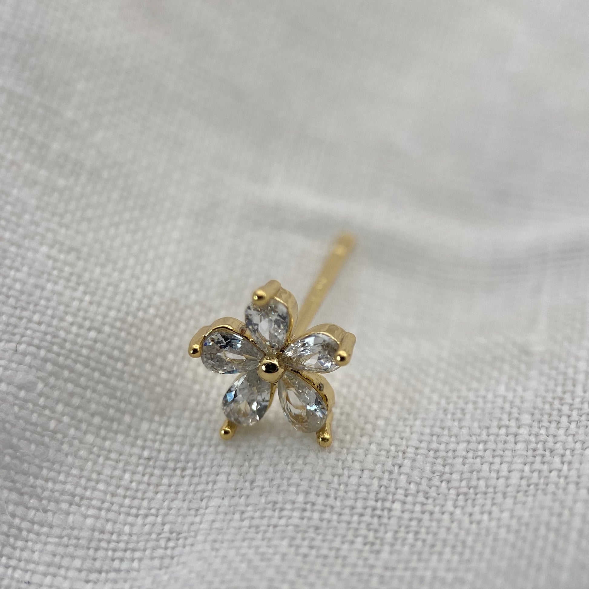Sterling Silver Cute Flower Earrings