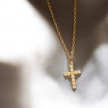 Zircon Cross Necklace