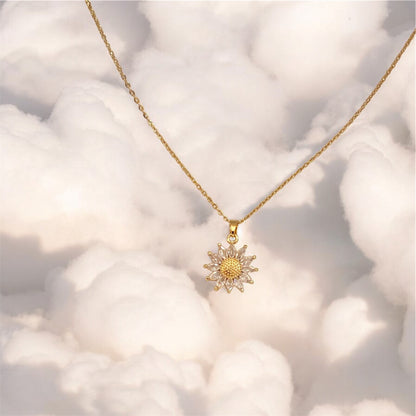 Sunflower Gold Plated Necklace