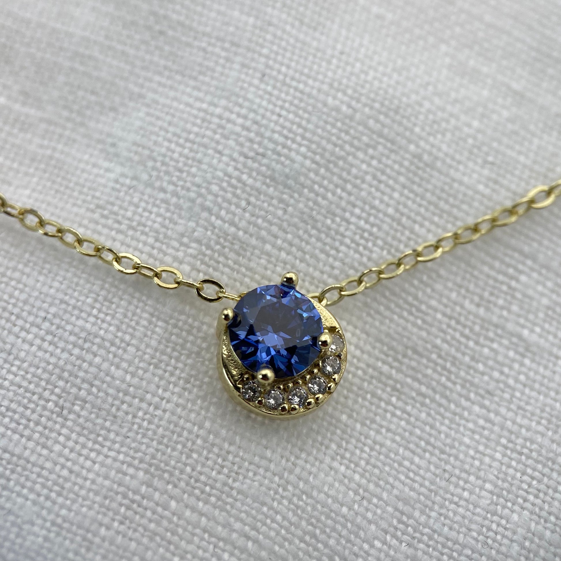 Blue Zircon Necklace