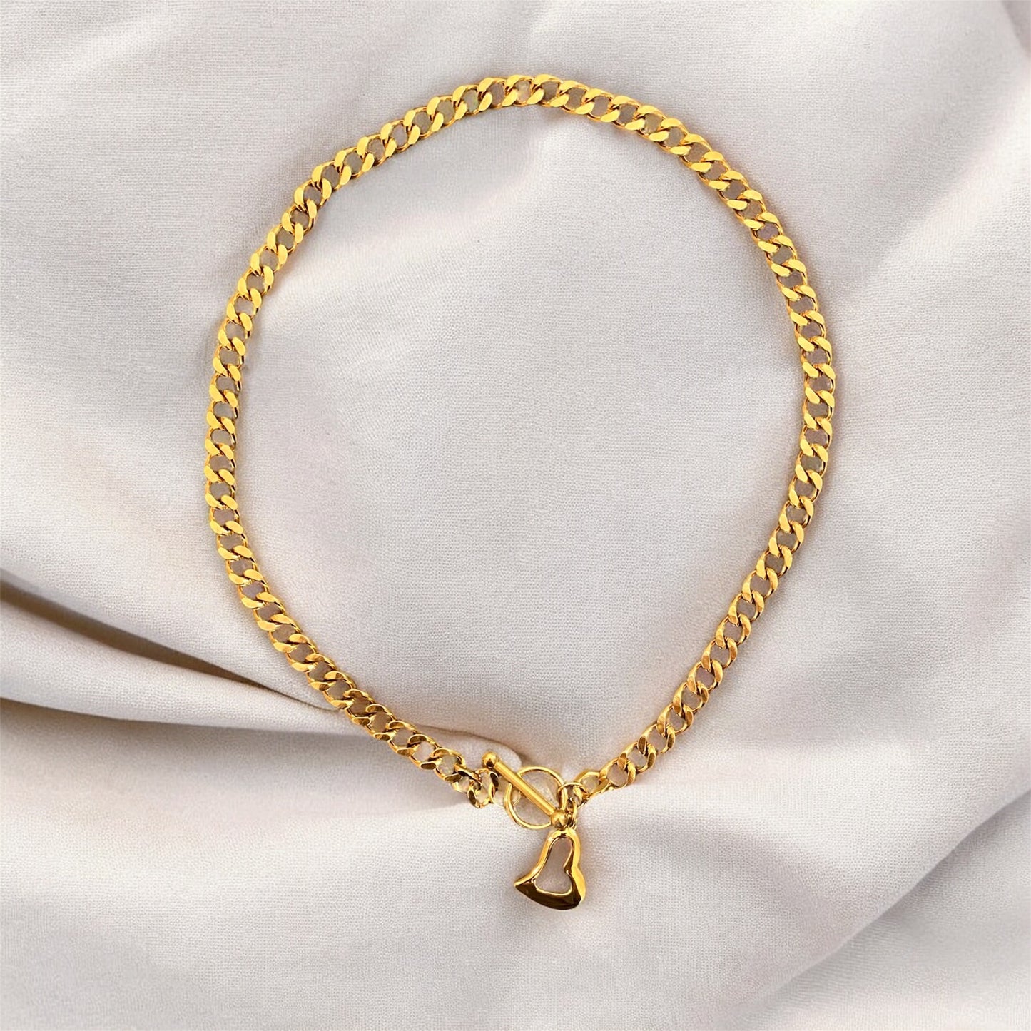 Gold Plated Stainless Steel Chain Necklace