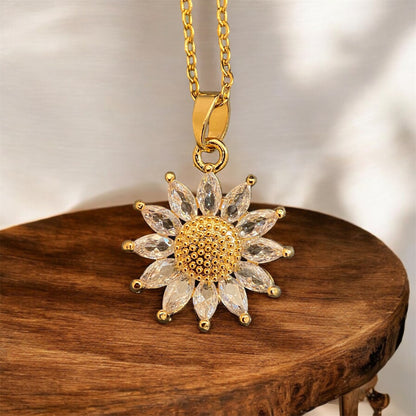 Sunflower Gold Plated Necklace