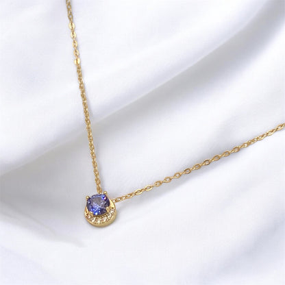 Blue Zircon Necklace