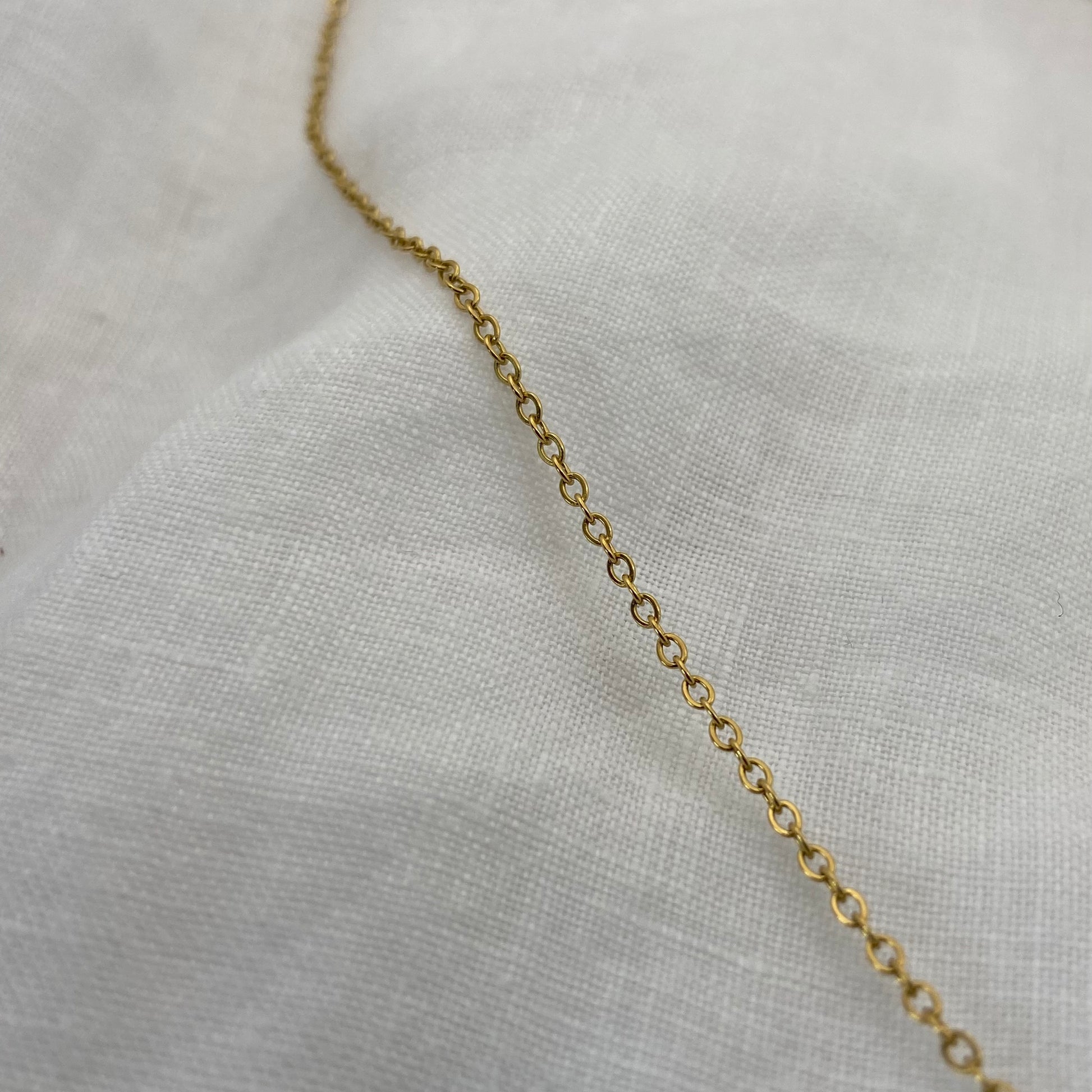 Gold Plated French Style Natural Stone Necklace