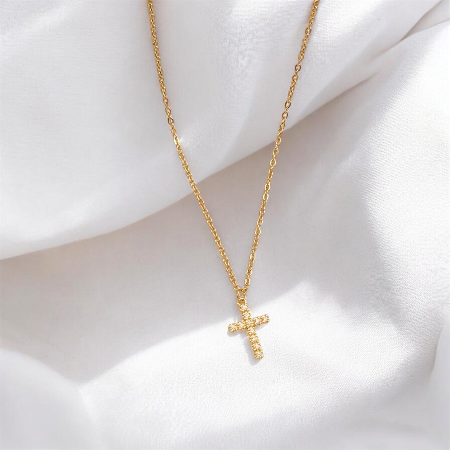 Zircon Cross Necklace