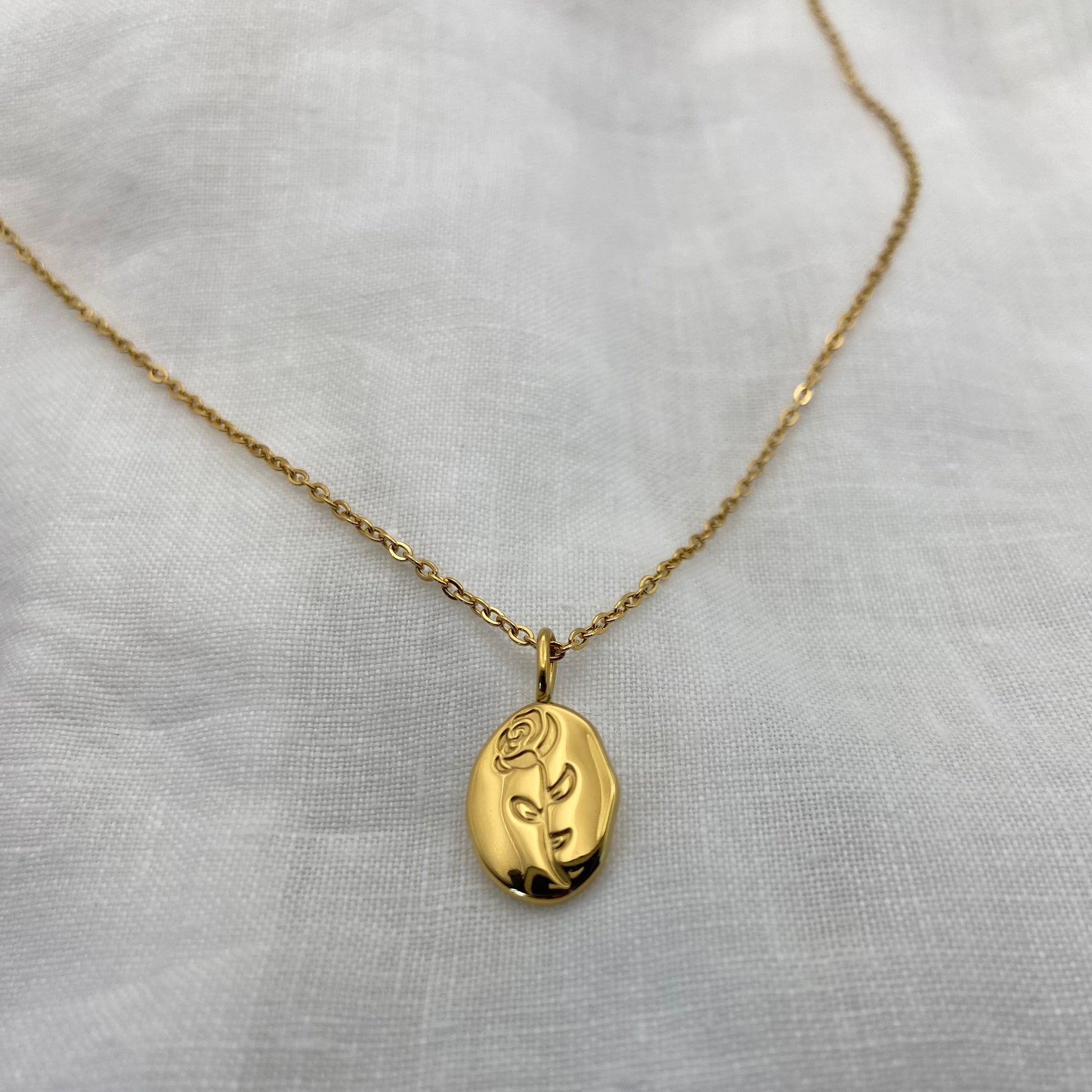 Gold Plated Elegance Flower Necklace