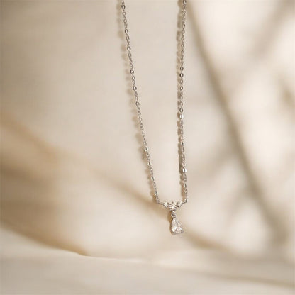 Water Droplet Zircon Necklace