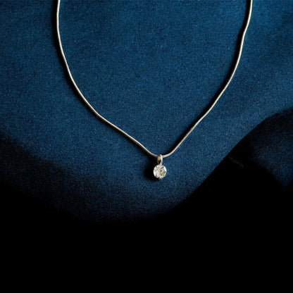 Minimal Zircon Stainless Steel Necklace