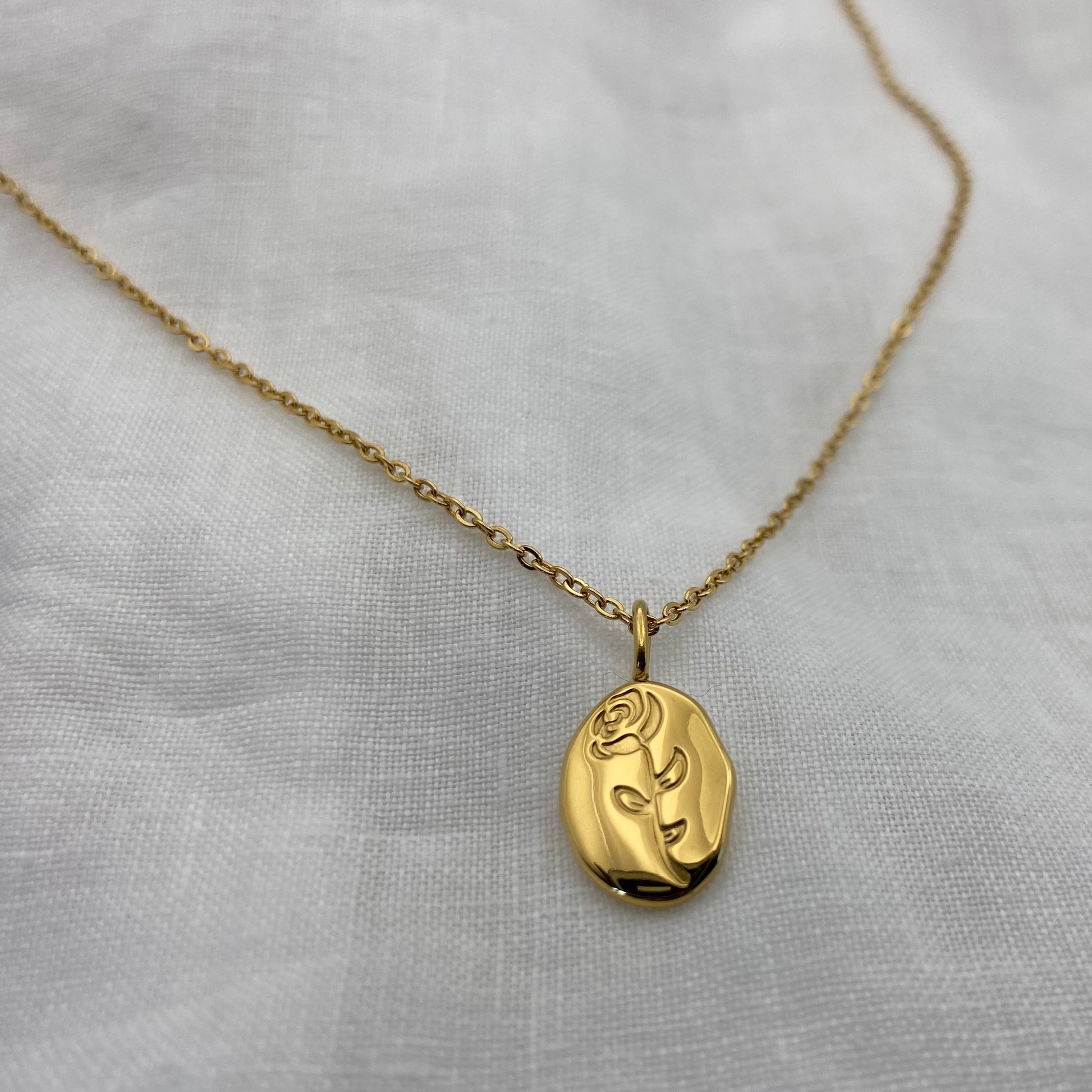Gold Plated Elegance Flower Necklace