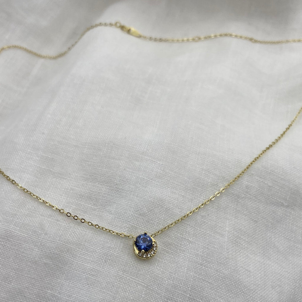 Blue Zircon Necklace