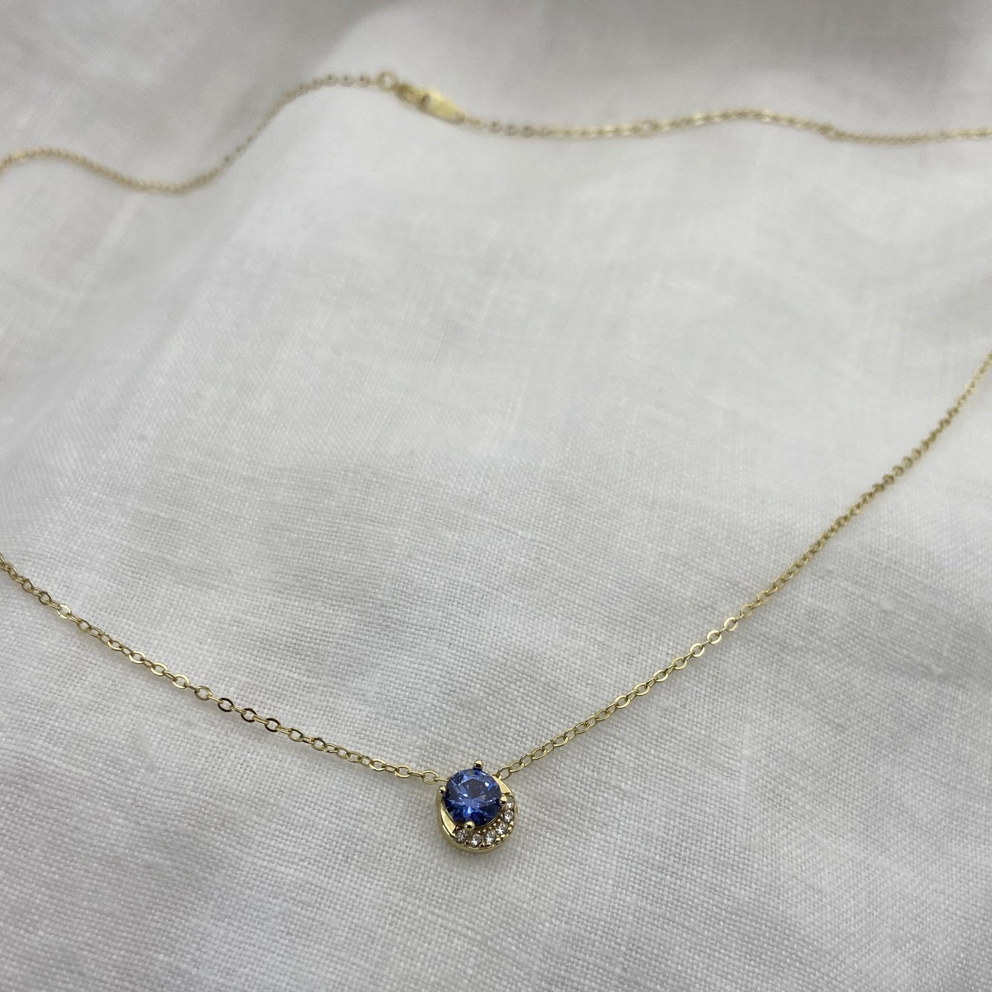 Blue Zircon Necklace
