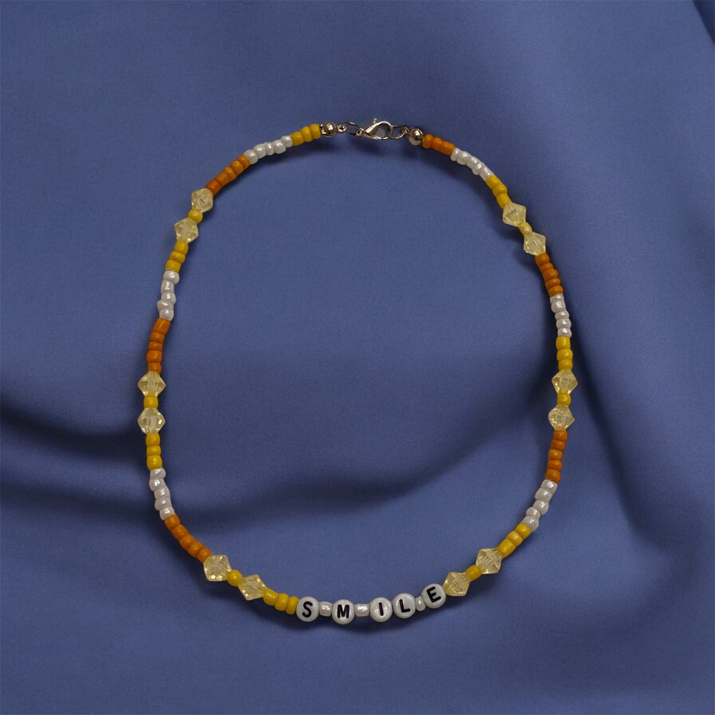 Smile Orange & Yellow Color Handmade Necklace