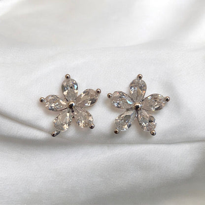 Sterling Silver Cute Flower Earrings