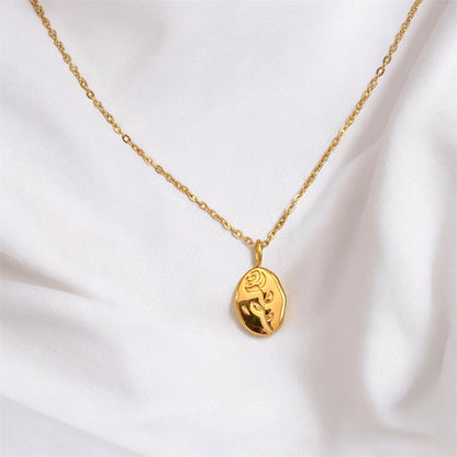 Gold Plated Elegance Flower Necklace