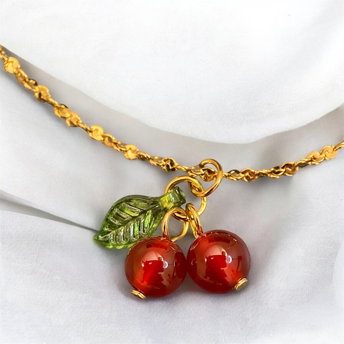 Cherry Titanium Steel Necklace