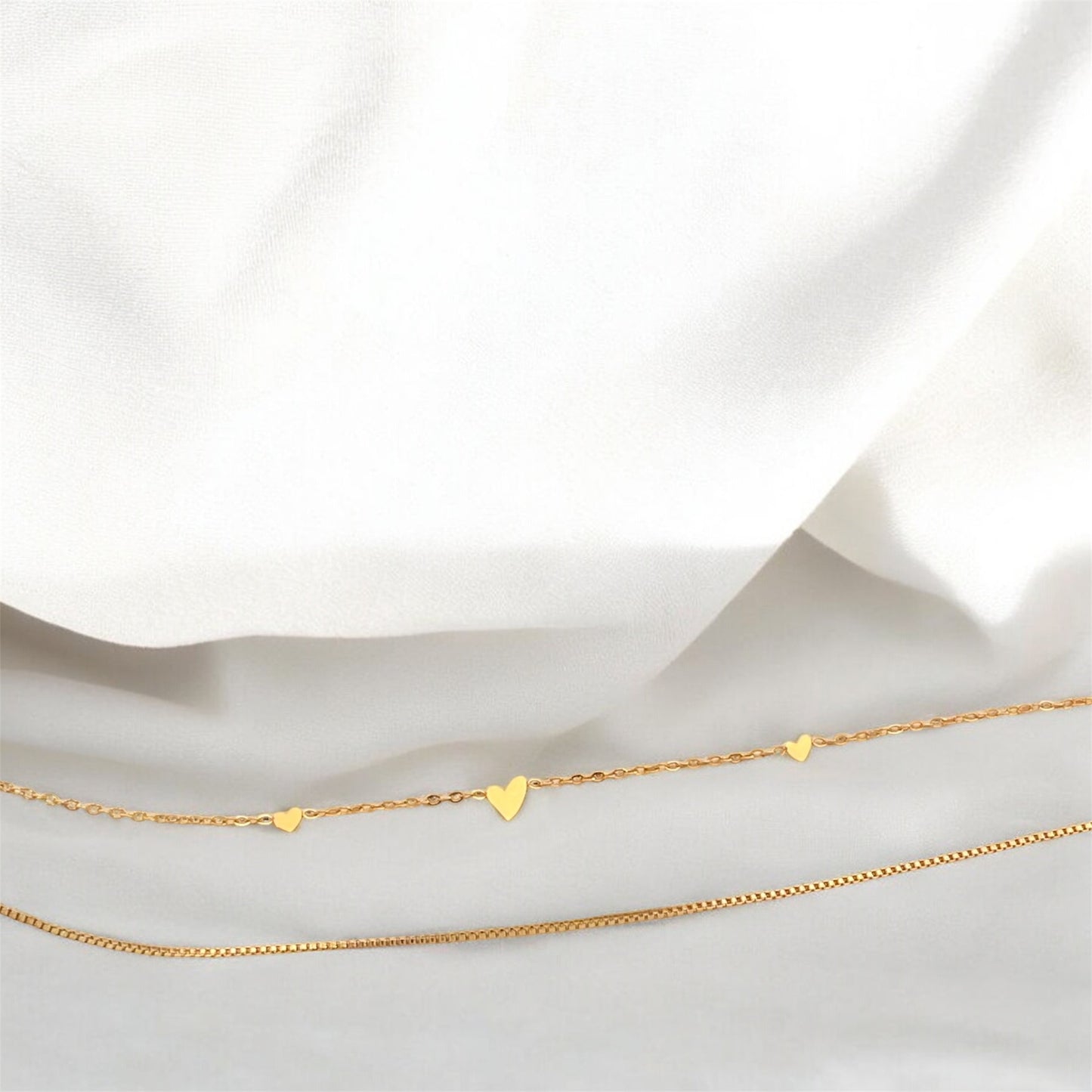 Two Minimal Gold Plated Bracelets