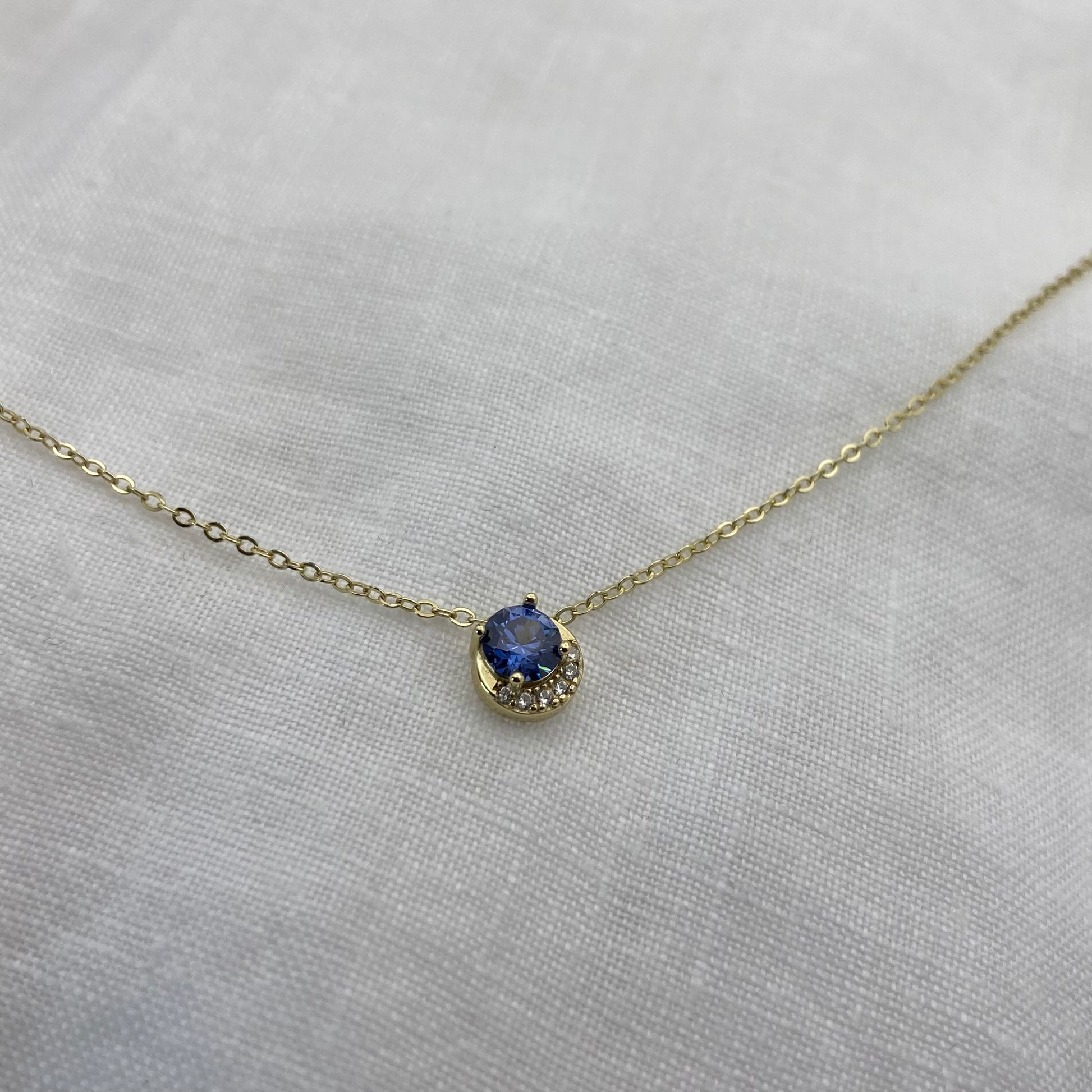 Blue Zircon Necklace