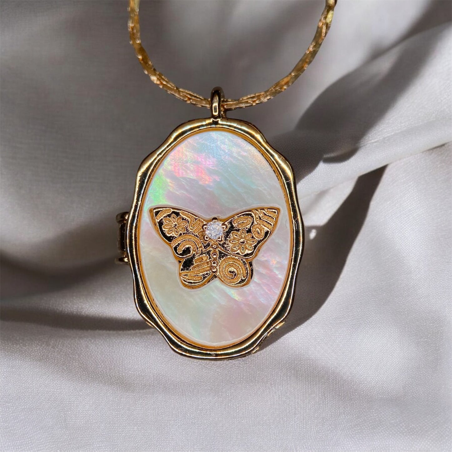 Princess Butterfly Gold Plated Necklace