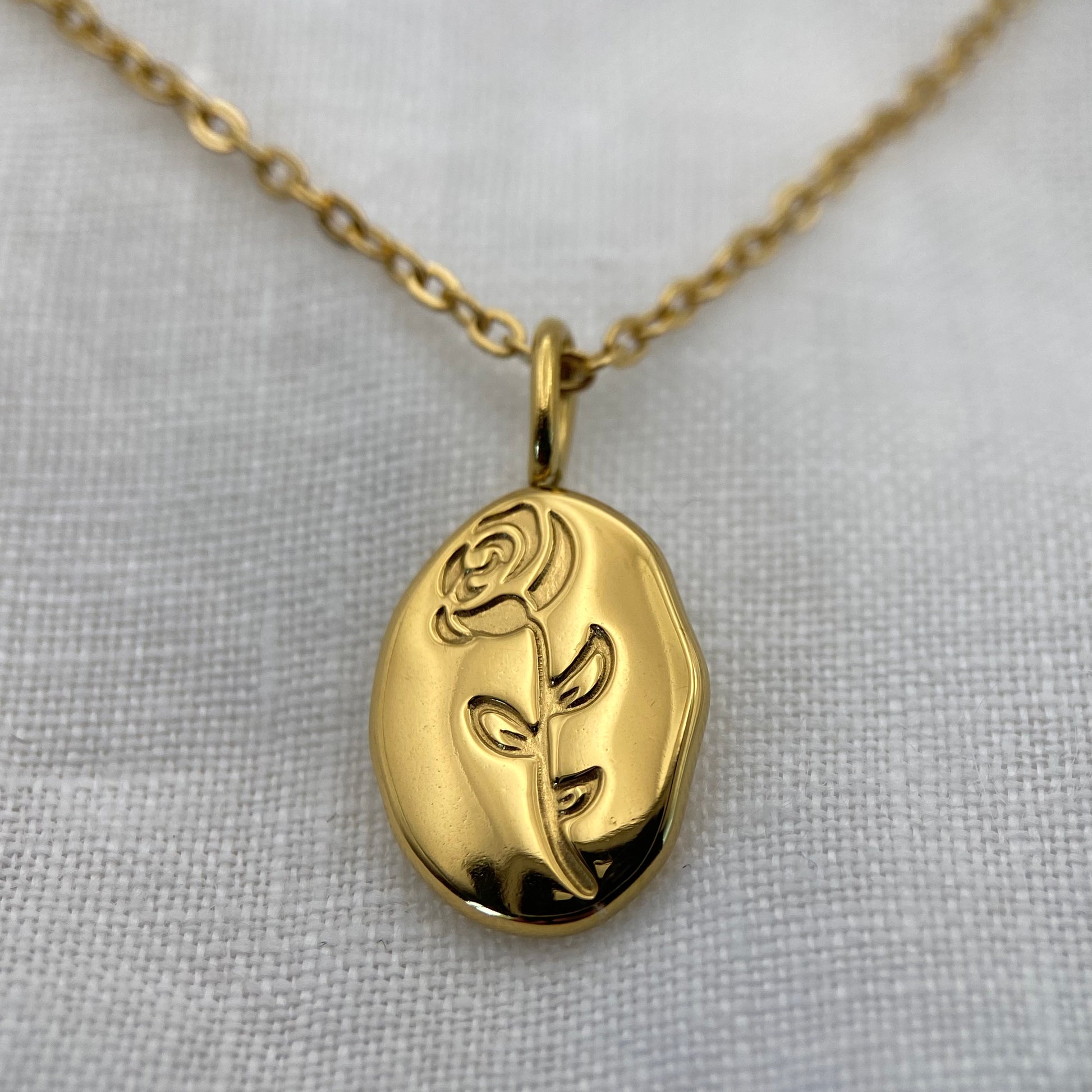 Gold Plated Elegance Flower Necklace