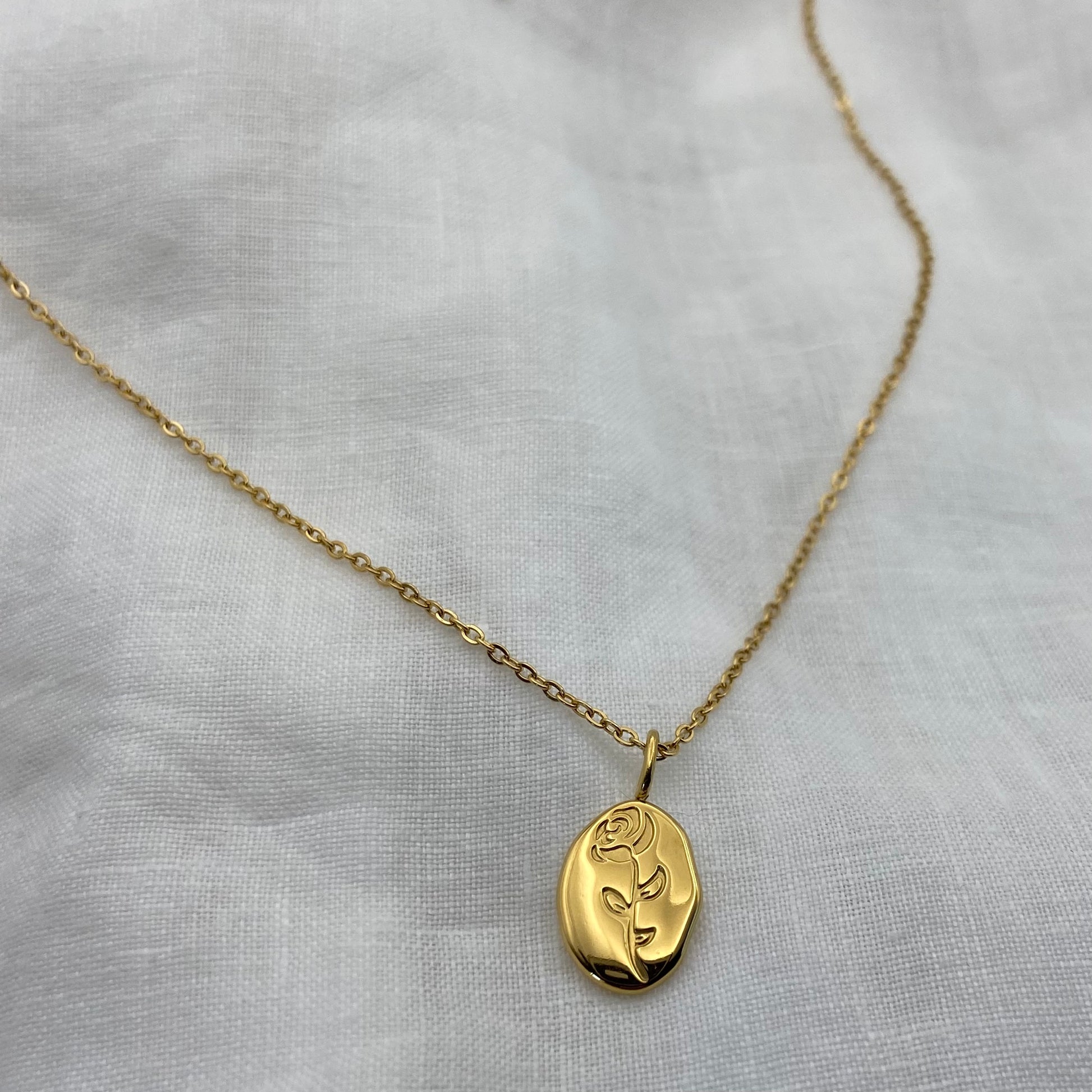 Gold Plated Elegance Flower Necklace
