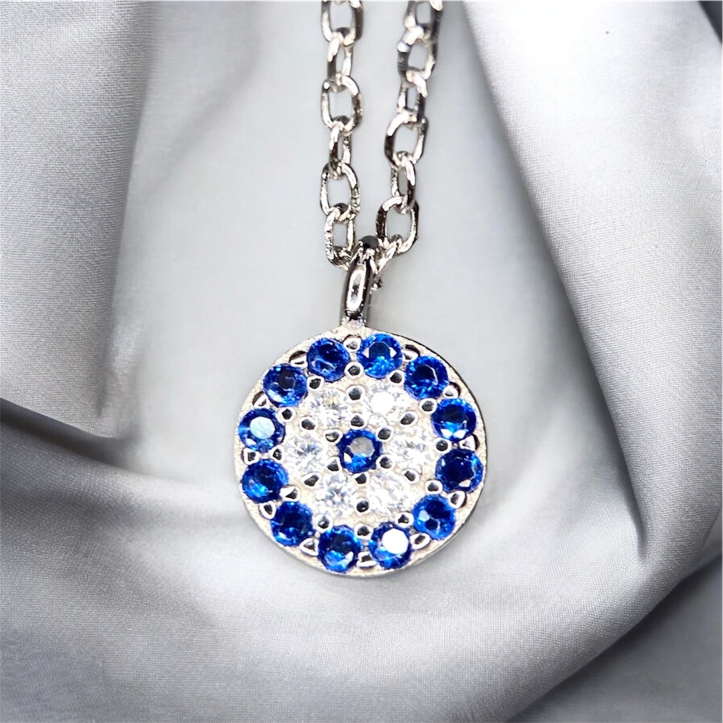 Evil Eye Necklace - Zircon & Sterling Silver GREEK LORDE