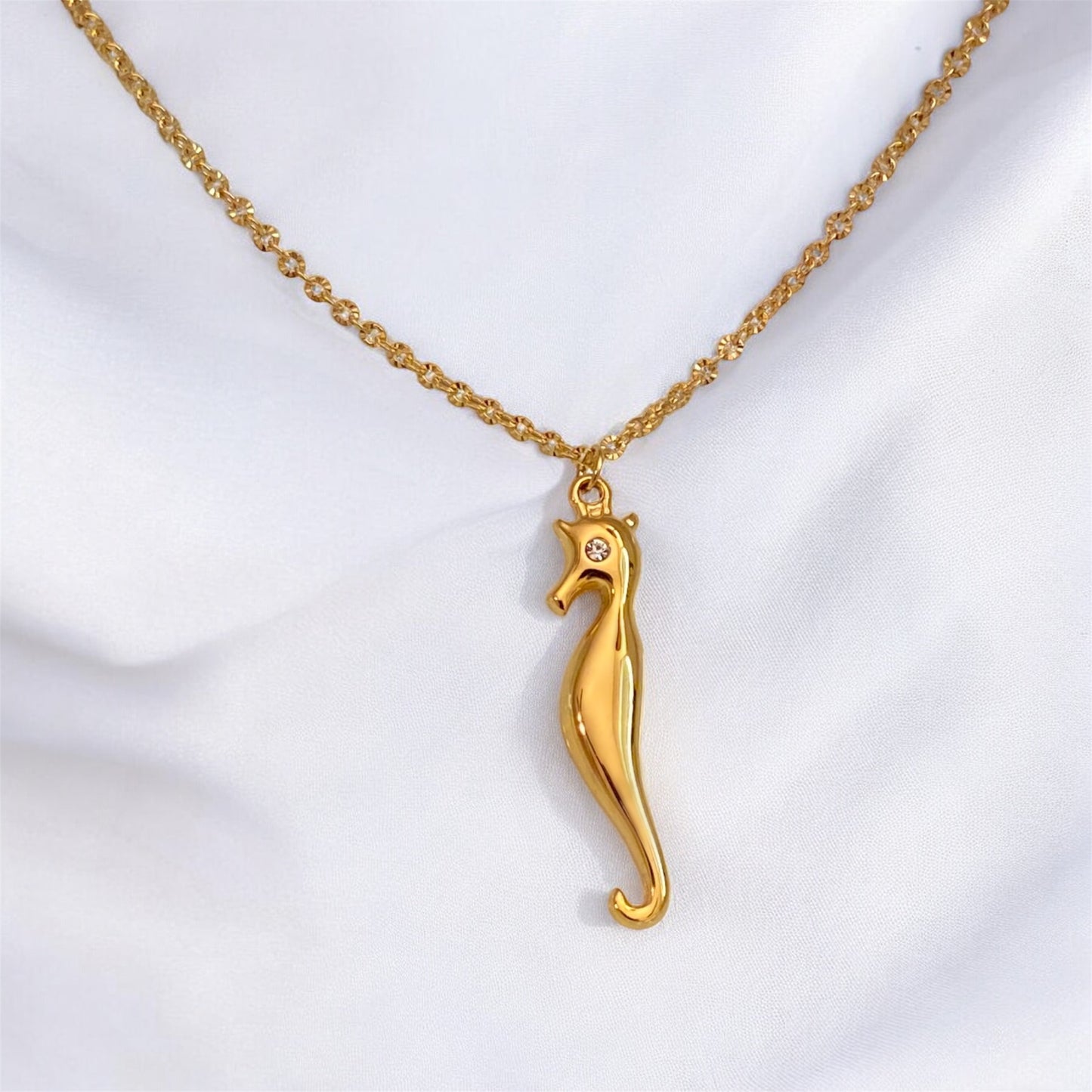 Gold Plated Seahorse Necklace