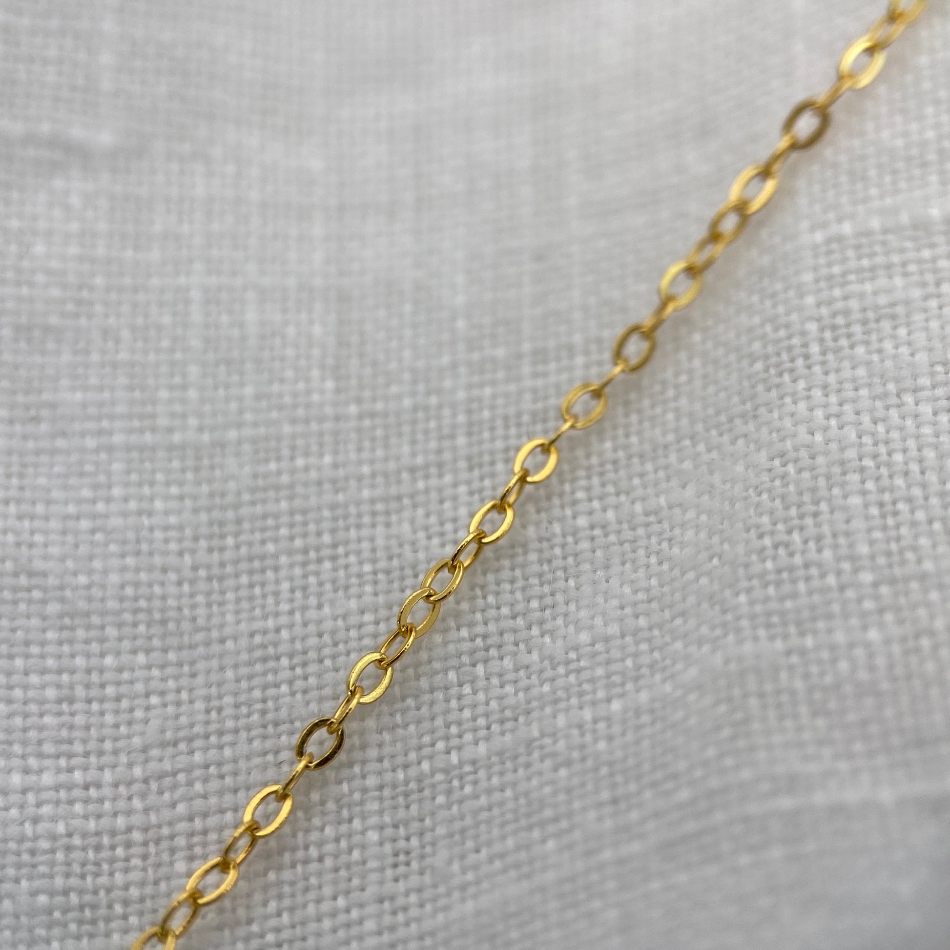 Round Zircon Gold Plated Sterling Silver Necklace