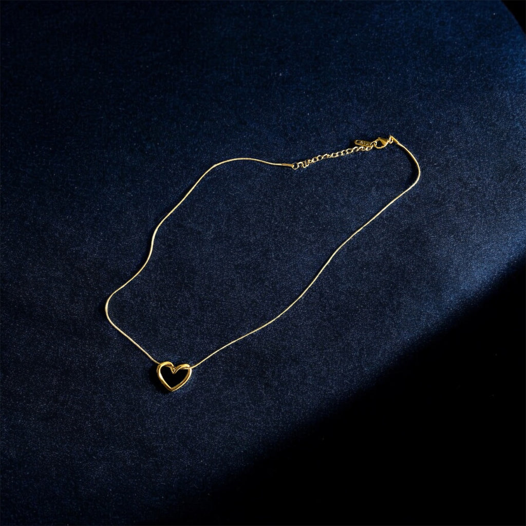 Minimal Heart Gold Plated Necklace - GREEK LORDE